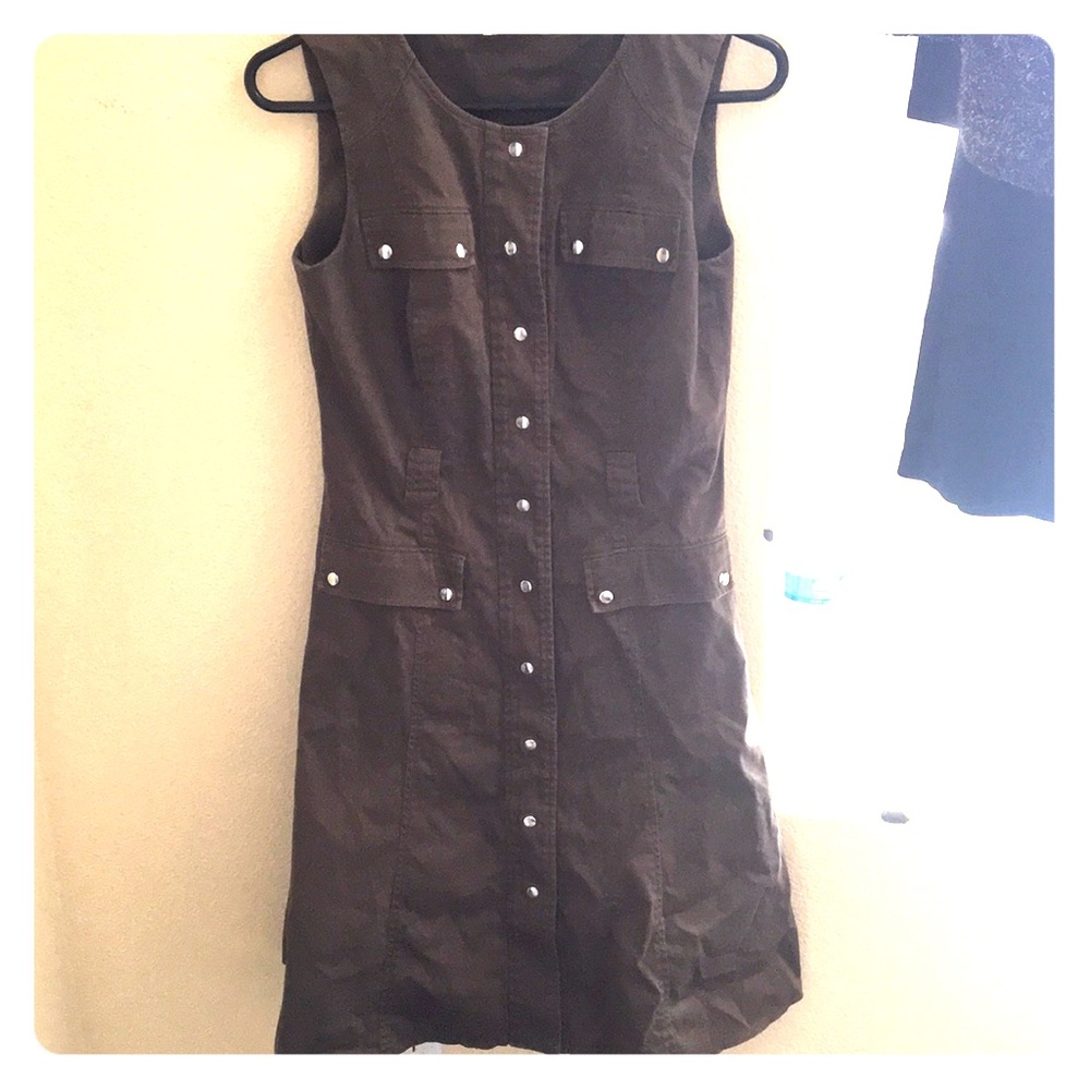 Green Calvin Klein Button up Dress